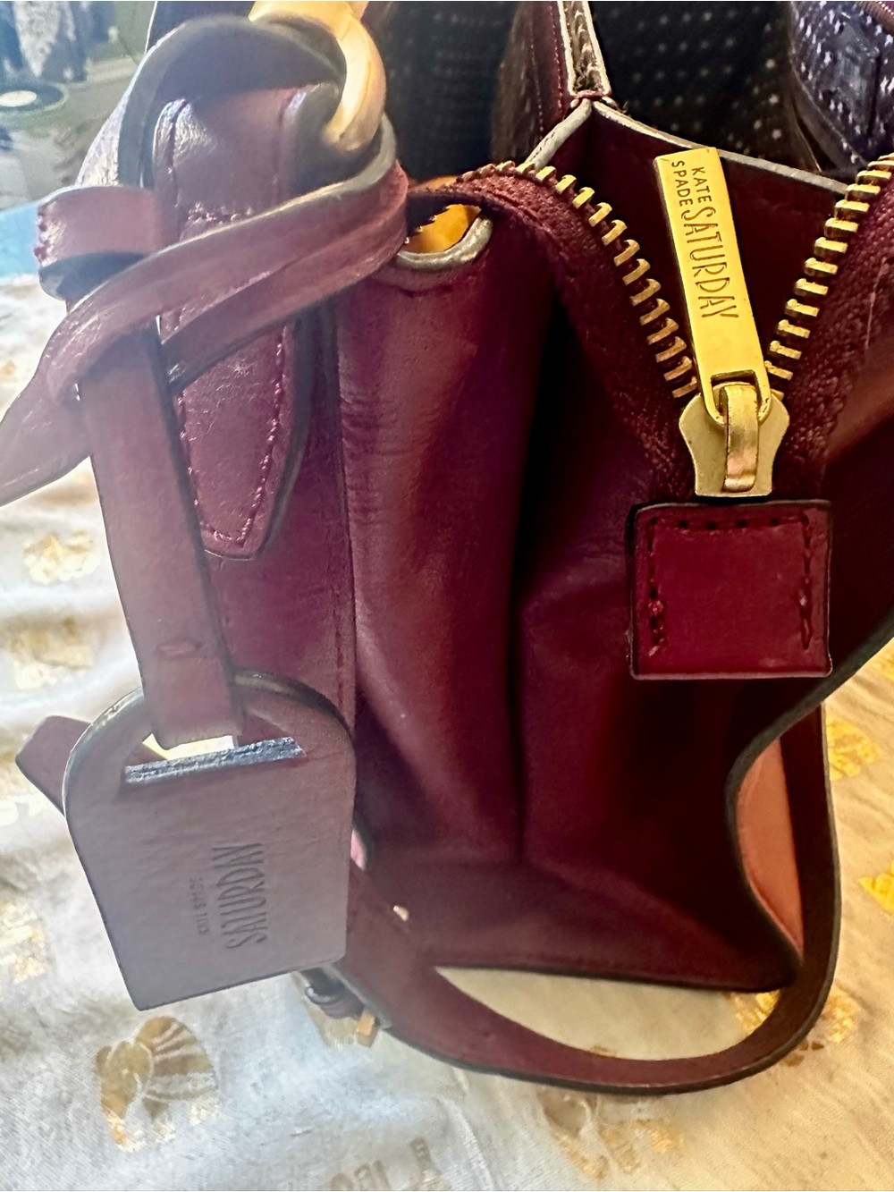 Kate Spade - Saturday Burgundy Leather Crossbody Bag